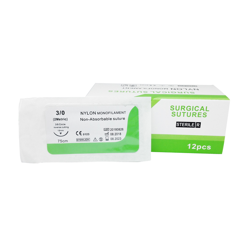 Dental Nonabsorbable Surgical Suture 3/0 4/0 75cm Nylon Monofilament Synthetic