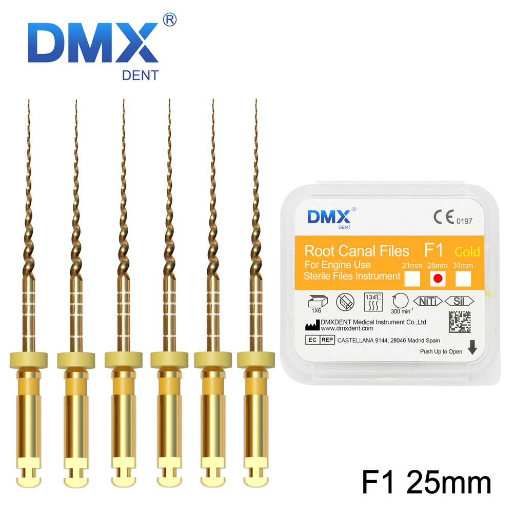 DMXDENT Root Canal Gold Taper NITI Files Endodontic Rotary +Free Gift