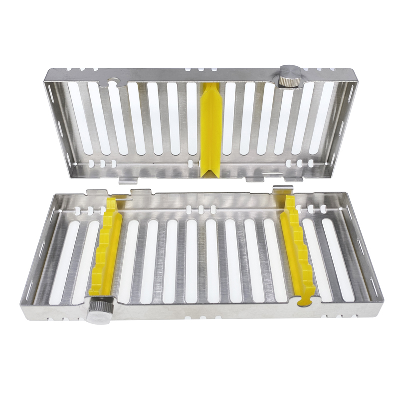 Dental Autoclave Cassette Tray Rack Metal Box Instrument Sterilization