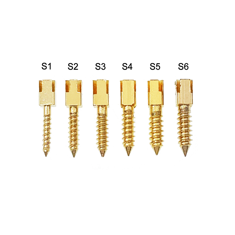 30 Pcs Dental Screw Post 24K Gold Plated Conical Refills S/M/L/XL For Root Canal
