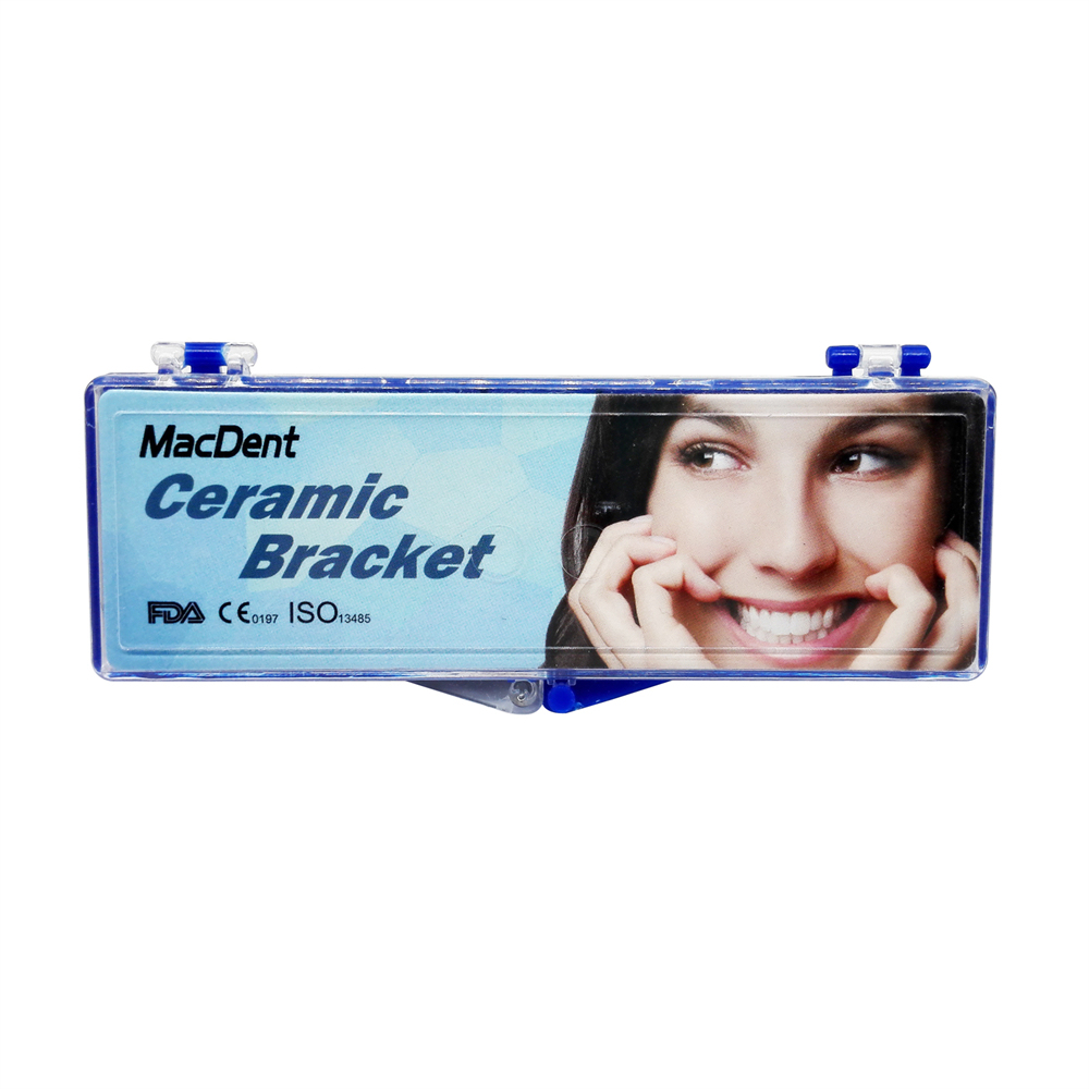 20Pcs MacDent Dental Ceramic Brackets Orthodontic Clear Braces MBT/ROTH 022 345 Hooks