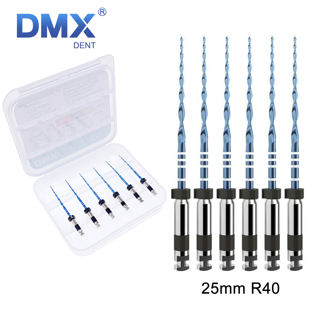 6Pcs DMXDENT Dental Endo Files Root Canal Endodontic NITI Rotary File 21/25MM