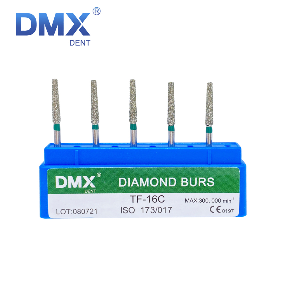 DMXDENT Diamond Burs Drill FG 1.6mm 5pcs/pk Dental High Speed Handpiece 154 Types Optional