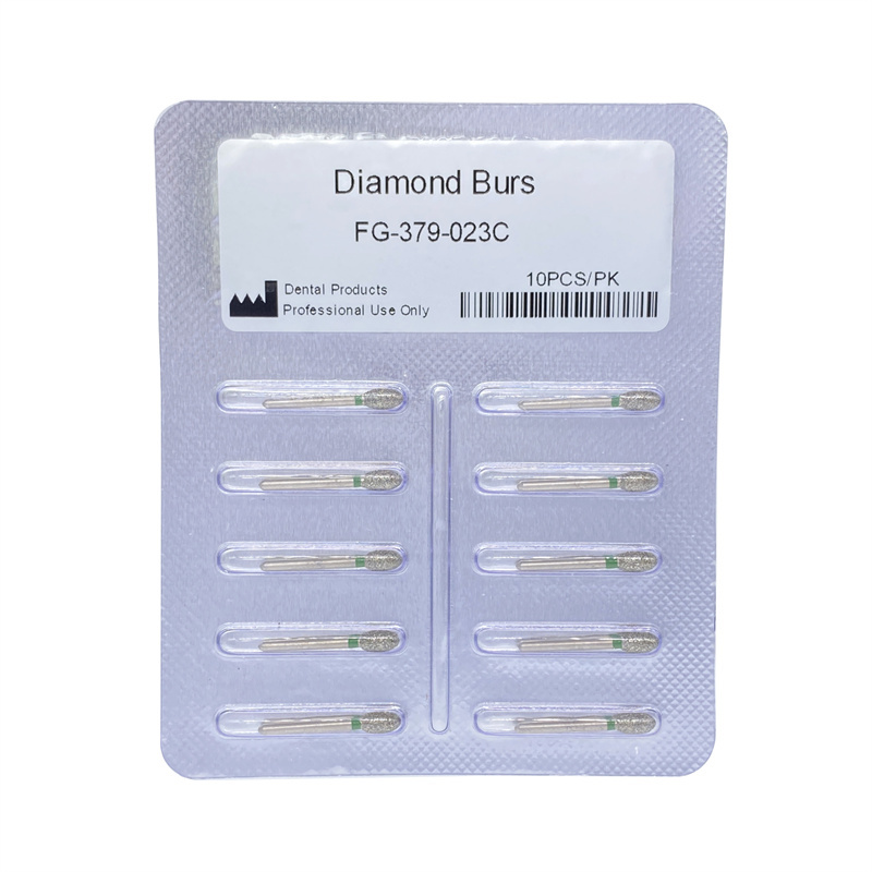 Dental Diamond Burs FG Egg Football 379/023F Fine Grit High Speed