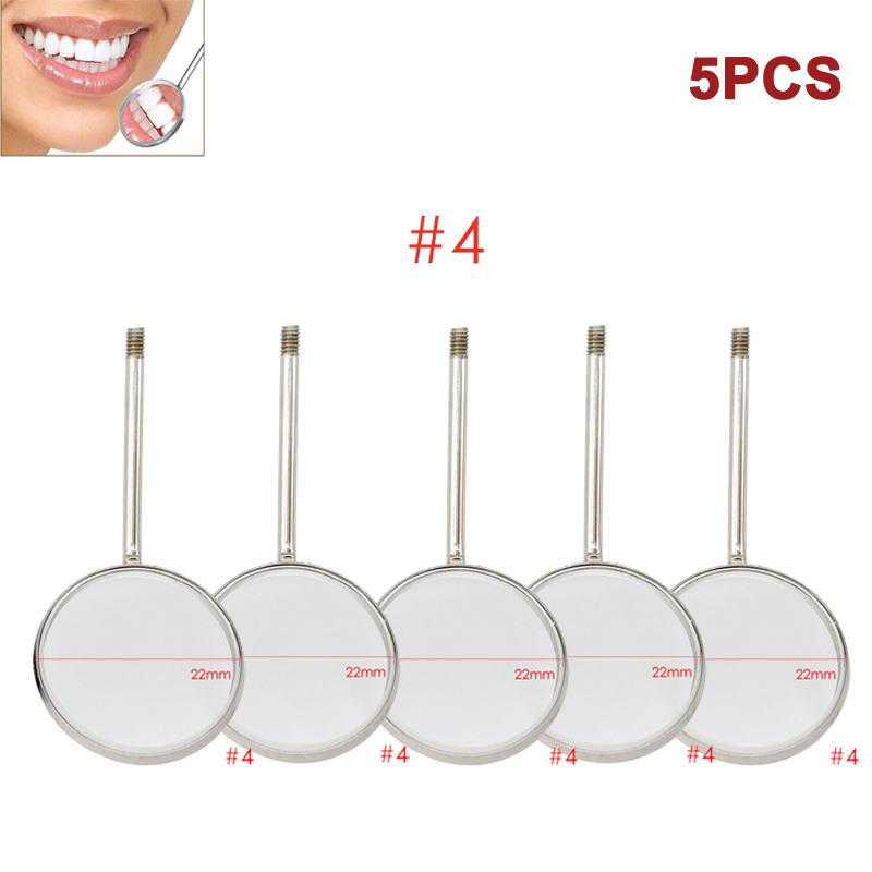 #4 #5 Dental Mouth Mirror and Handle For Teeth's ENT Dental Instruments