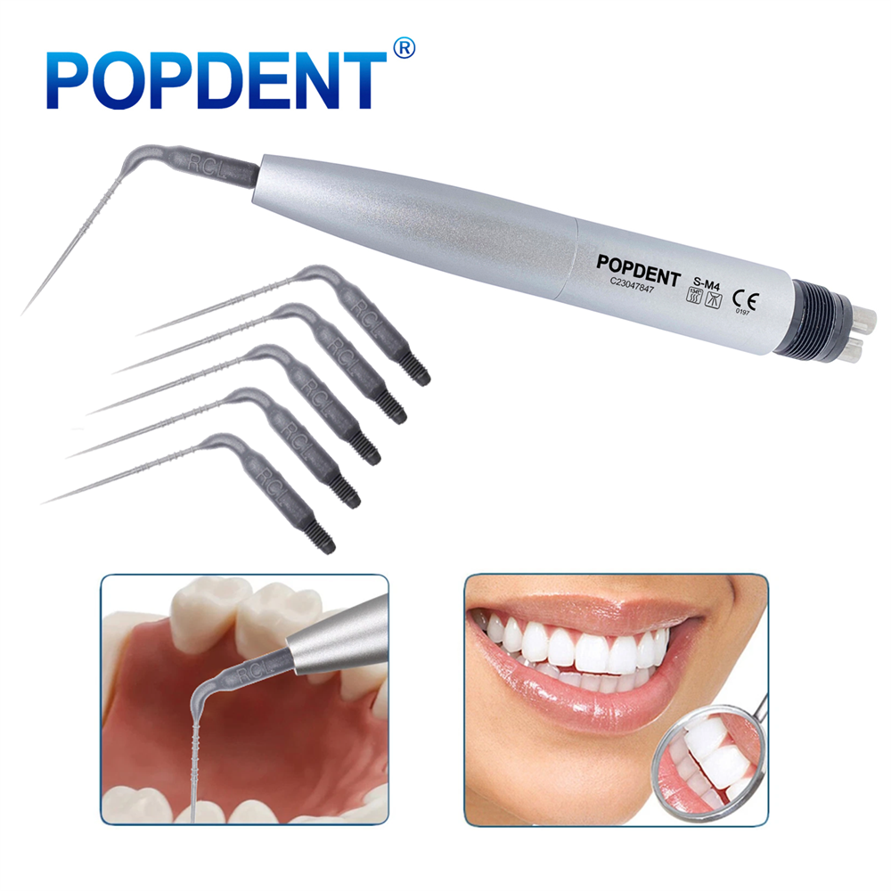 POPDENT Dental Hygienist Air Scaler Handpiece 4Hole with 5 Tips