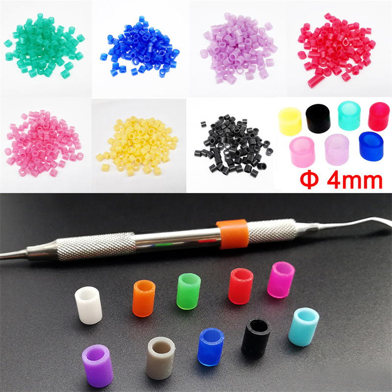 100/Box Dental Silicone Color Code Rings Bands Hygienist Instruments 8 Colors