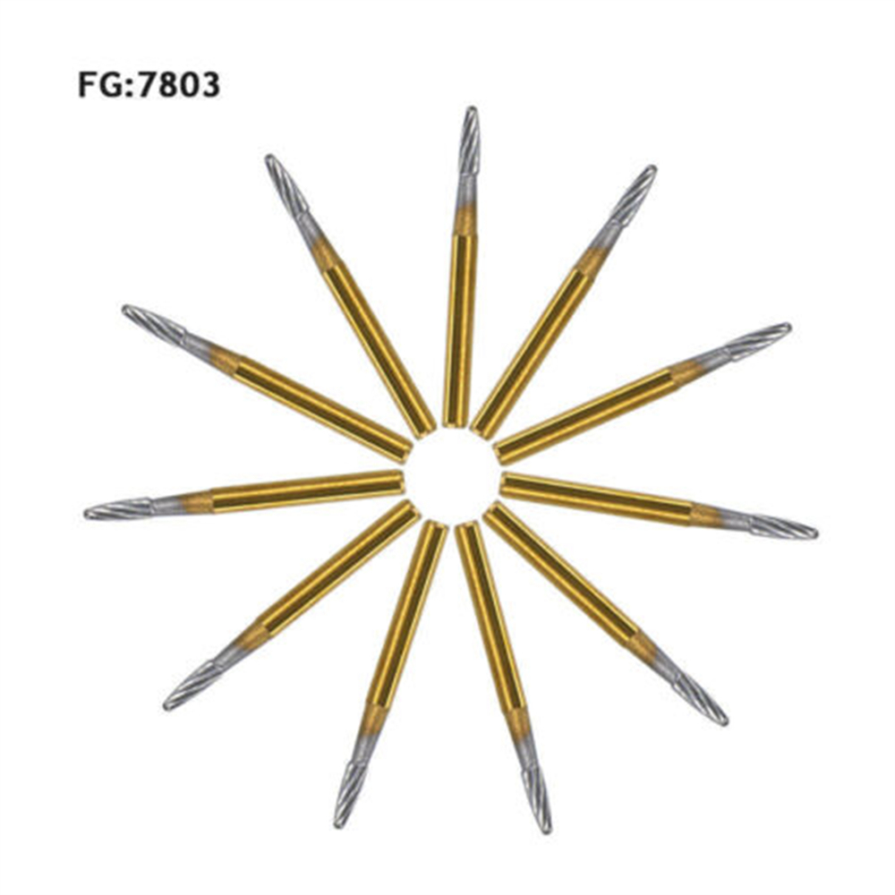 10 Pcs Dental Carbide Trimming & Finishing Burs FG7404/7406/7408/7901/7902/7903