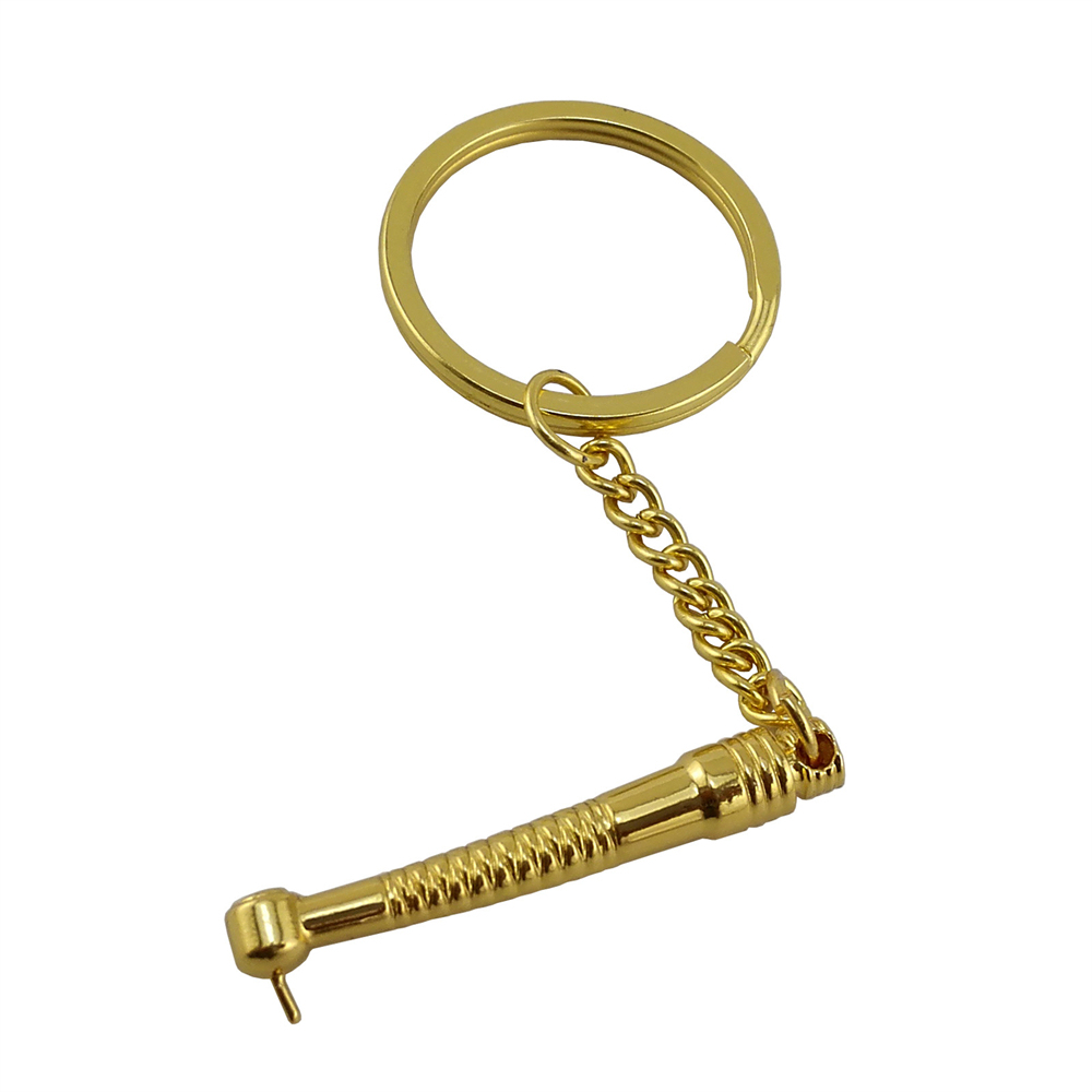 Dental Handpiece Key Chain Gold/Silver Keychain Surgical Instruments