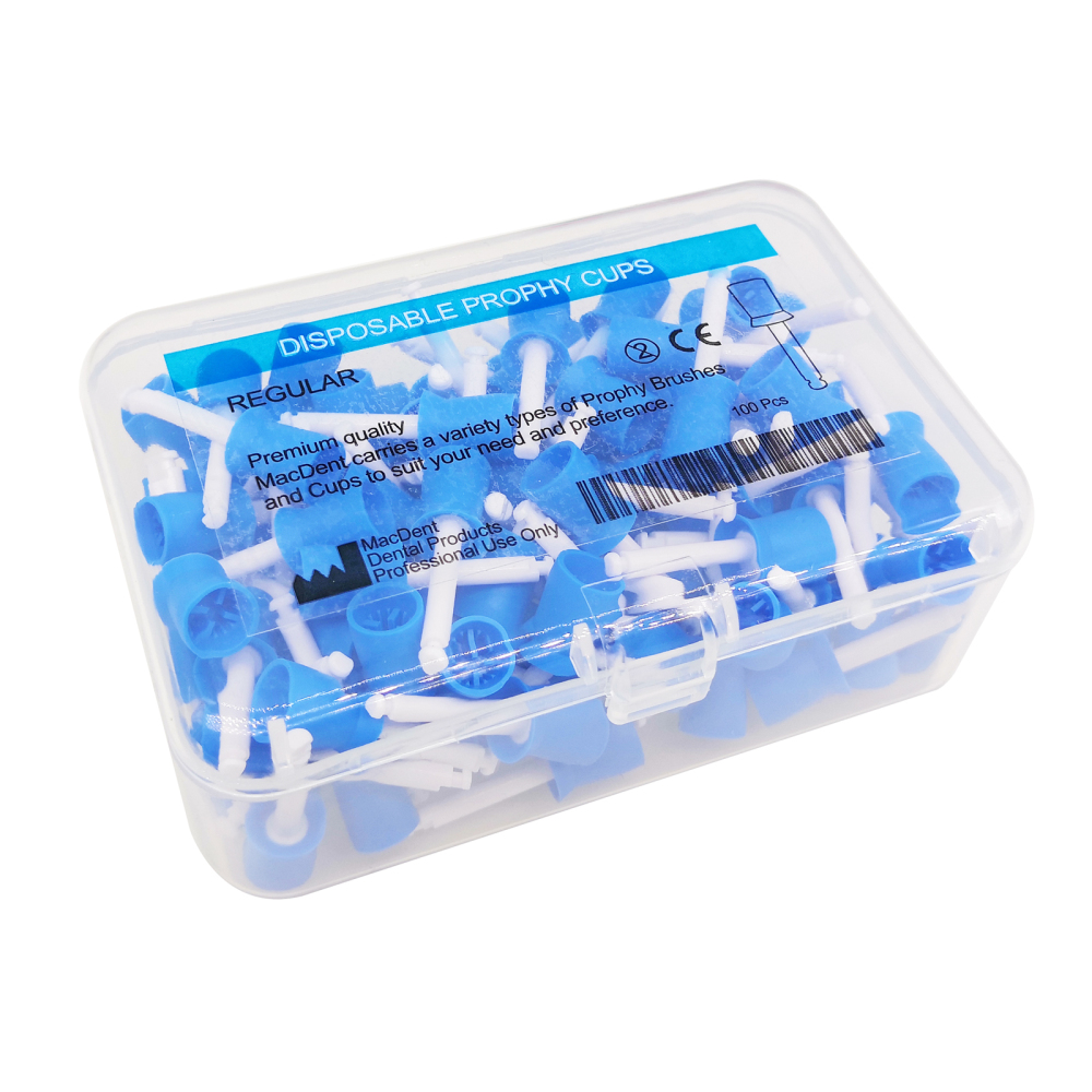 MacDent Dental Polishing Polish Prophy Cup Brush Latch Type 100 Pcs