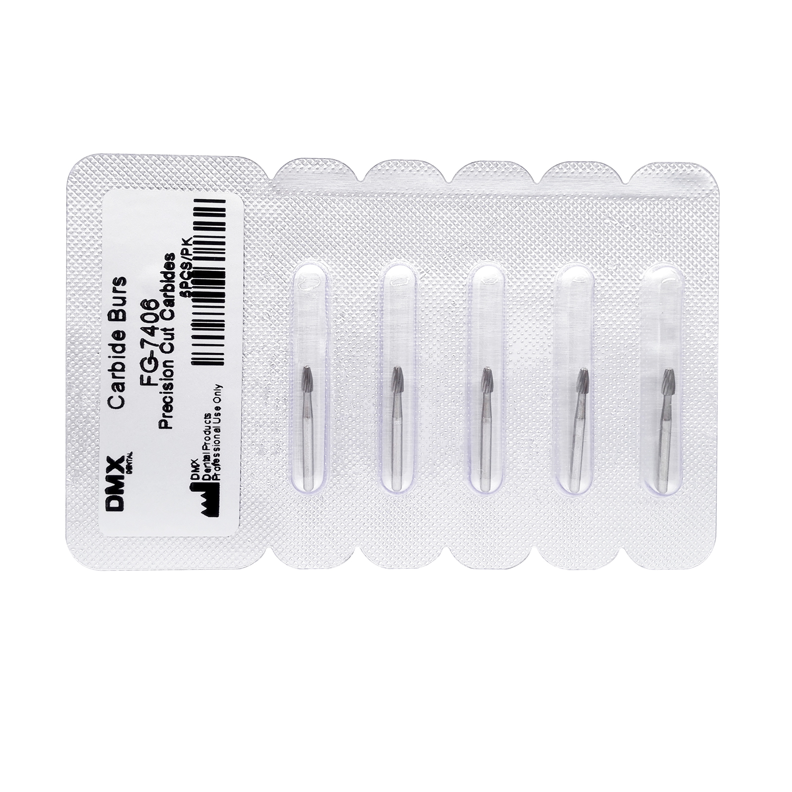 DMX-DENTAL FG 7406 Dental Carbide Trimming & Finishing Flame Burs For High Speed Handpiece
