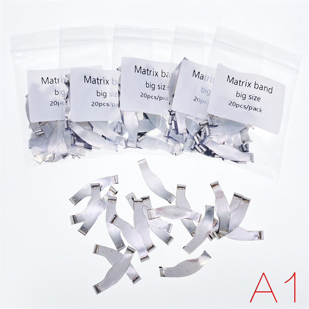 Dental Saddle Contoured Metal Matrices Matrix Band 6 Sizes