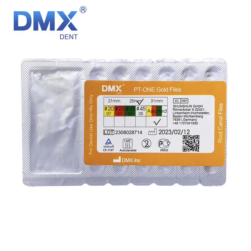 DMXDENT PT-ONE Gold Dental Endo Root Canal Files For Wave One RECIPROCATING