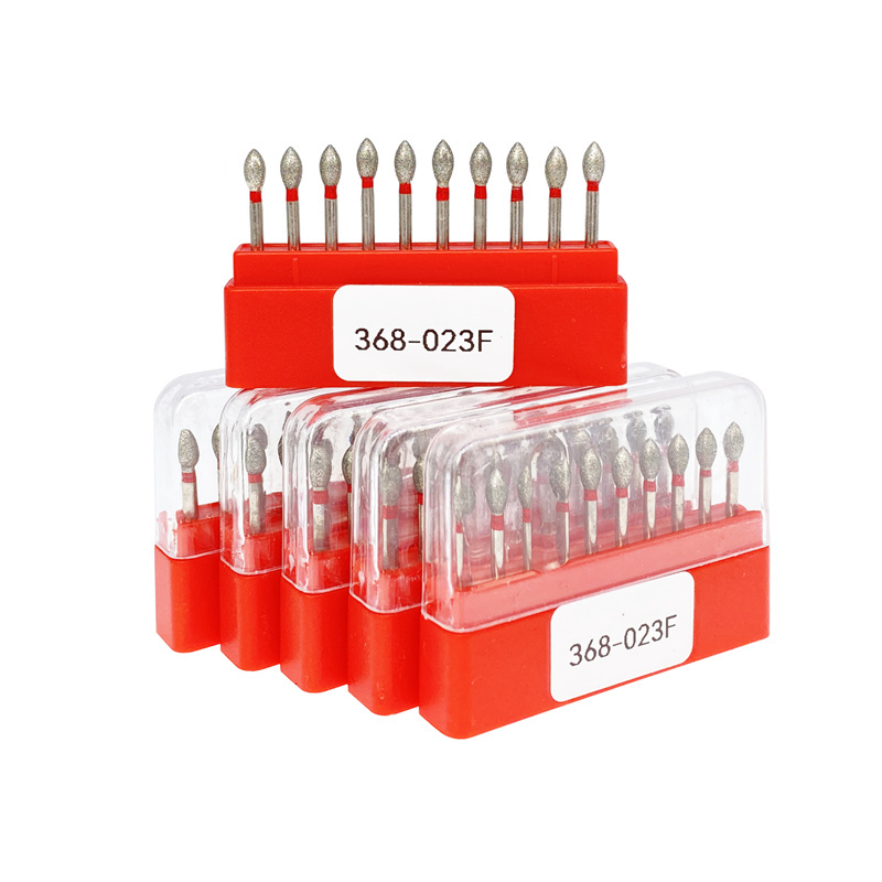 Dental Diamond Burs FG Pointed Football 368/023F Fine For High Speed Handpiece
