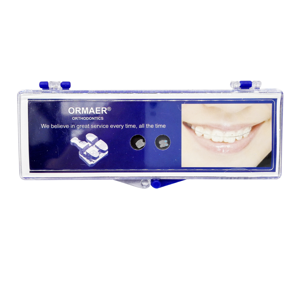 ORMAER Dental Orthodontic Mesh Base Ceramic Brackets MBT/Roth 022 3/345H 20Pcs/Pack