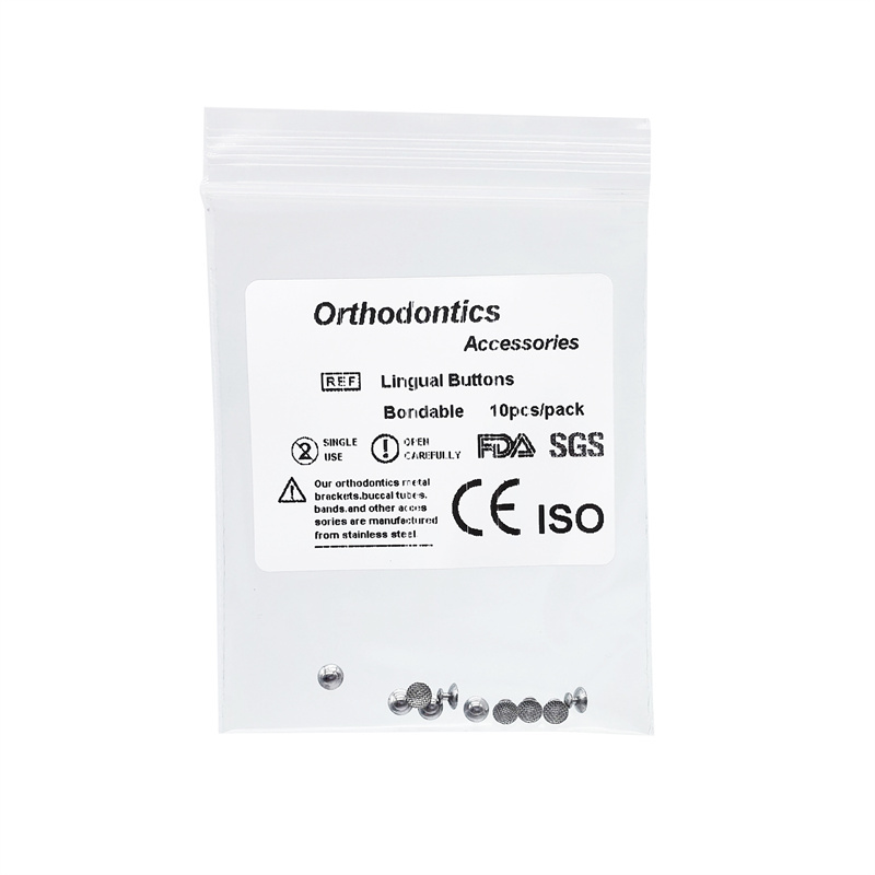 Dental Orthodontic Lingual Button Mesh Base Bondable Orthodontic 10 Pieces / Bag