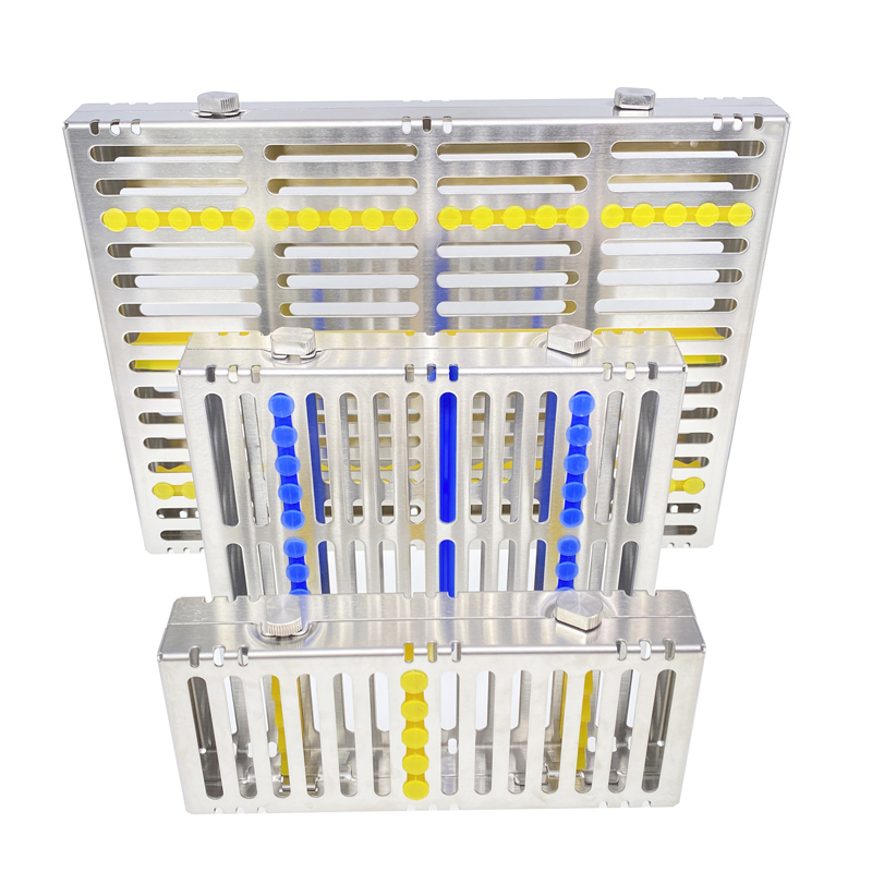 Dental Autoclave Cassette Tray Rack Metal Box Instrument Sterilization