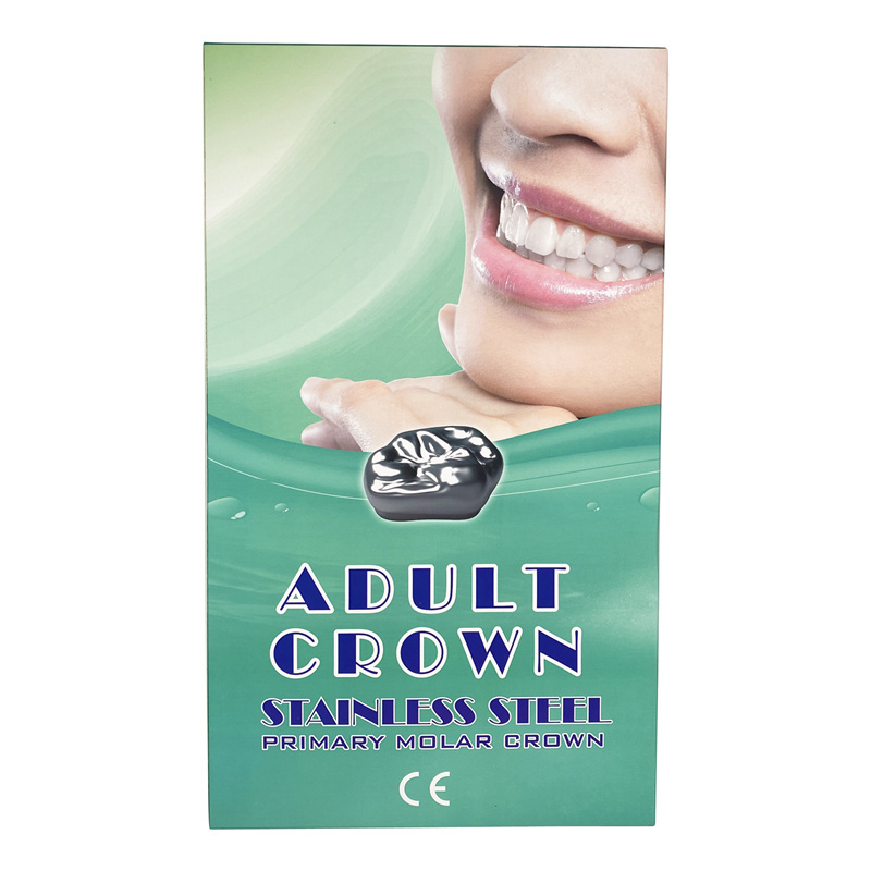 Dental Stainless Steel Adults Primary Molar Crown Pediatric Preformed 48Sizes
