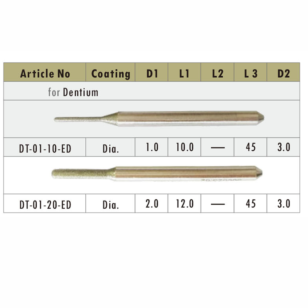 CAD / CAM Milling Burs for Lithium Disilicate