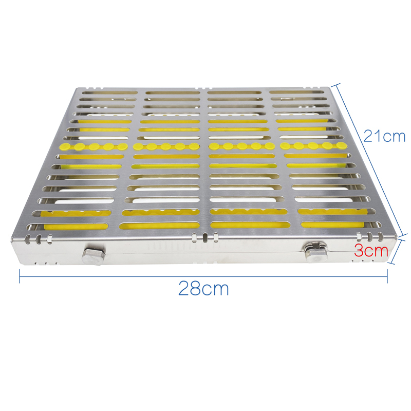 Dental Autoclave Cassette Tray Rack Metal Box Instrument Sterilization