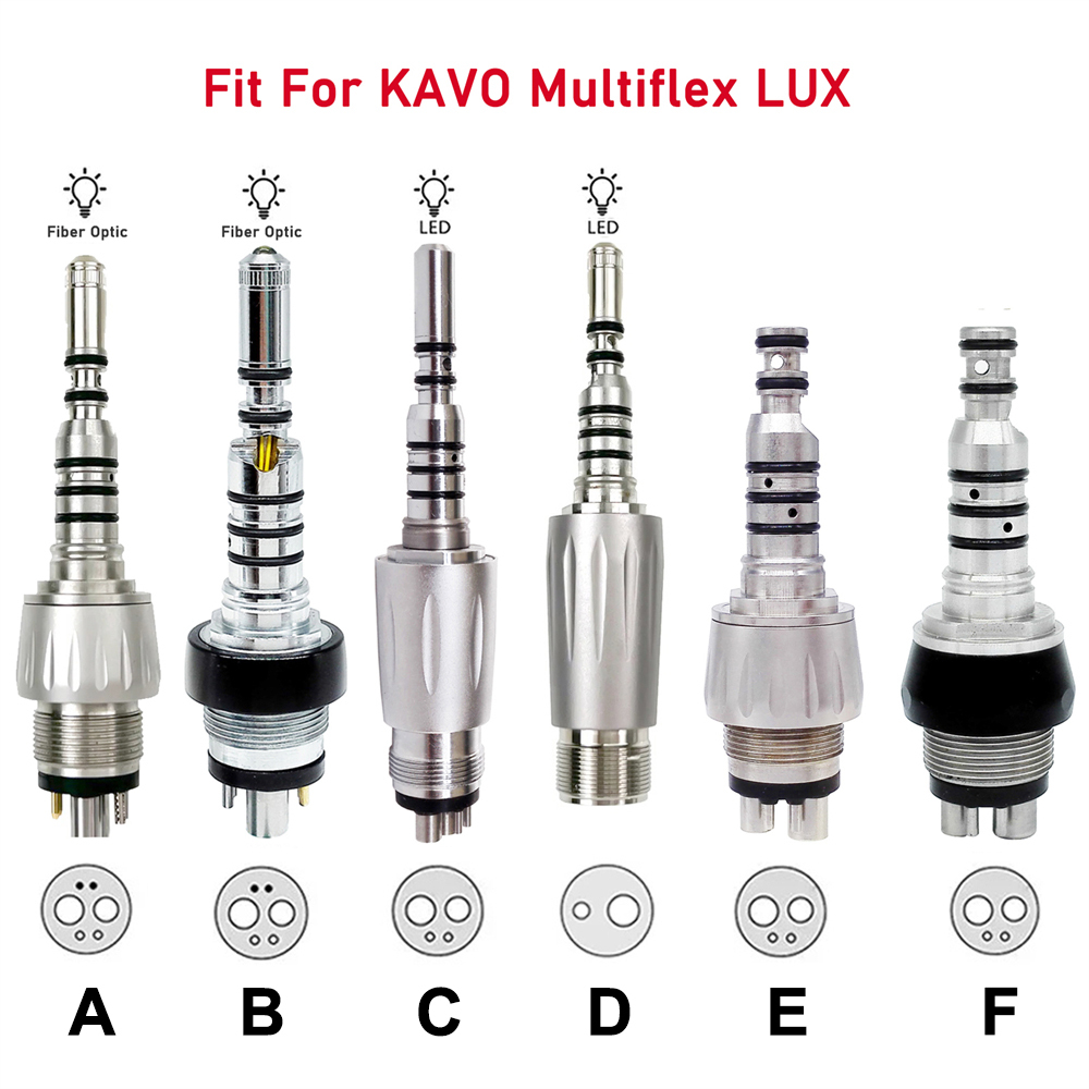 Dental Fiber Optic/Non-Fiber Optic Quick Coupler Coupling 2/4/6Hole Fit Kavo High Speed Handpiece