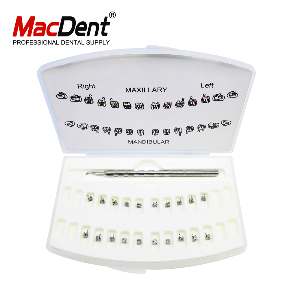 MacDent Dental Orthodontic Self-ligating Brackets 5-5 Roth/MBT 0.022