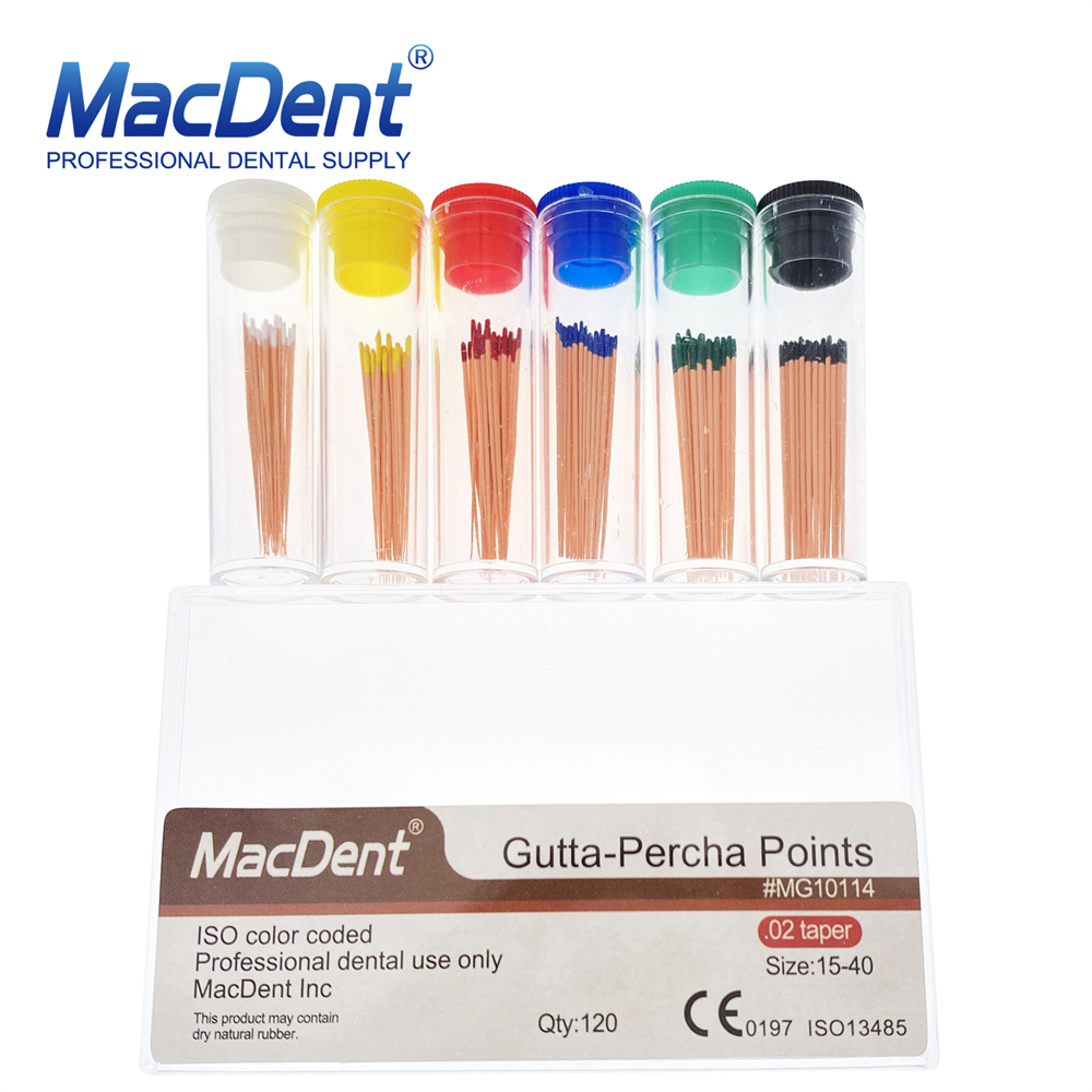 MacDent Dental Endo Gutta Percha Points/Absorbent Paper Points Taper 0.02/0.04/0.06