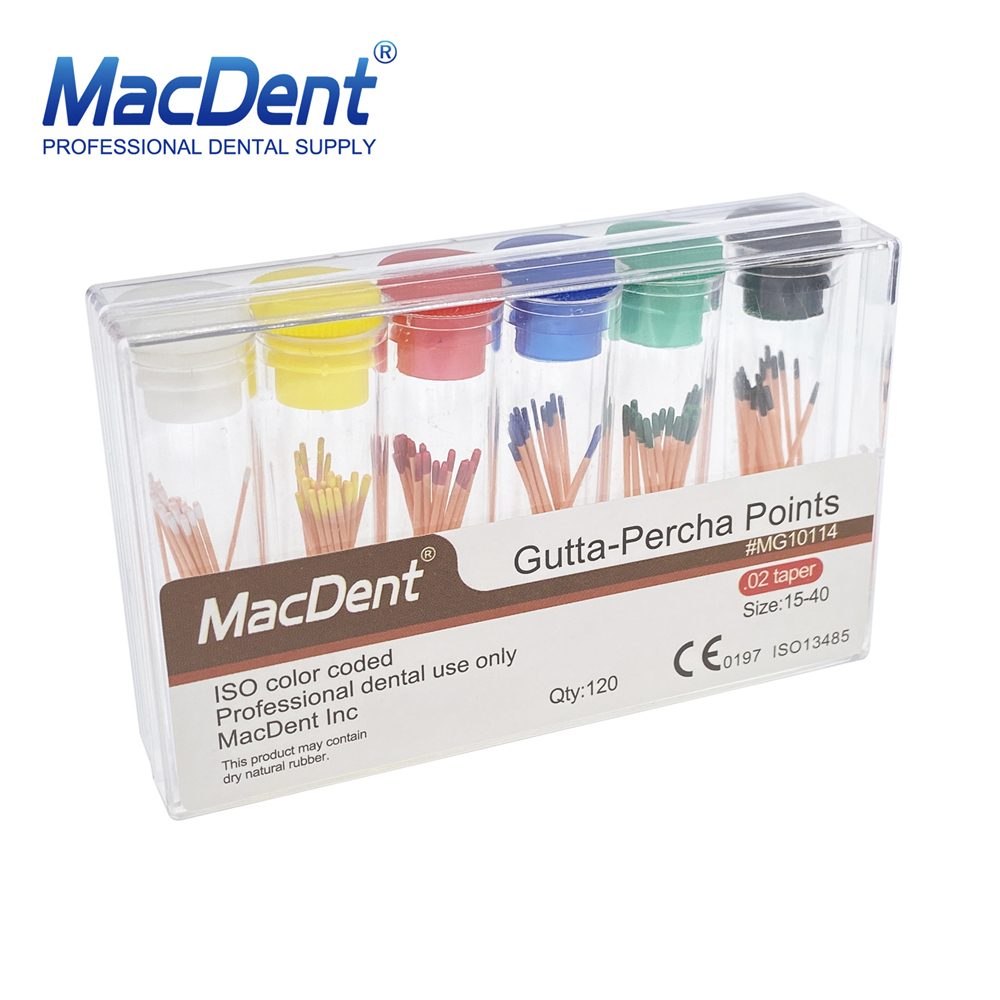 MacDent Dental Endo Gutta Percha Points/Absorbent Paper Points Taper 0.02/0.04/0.06