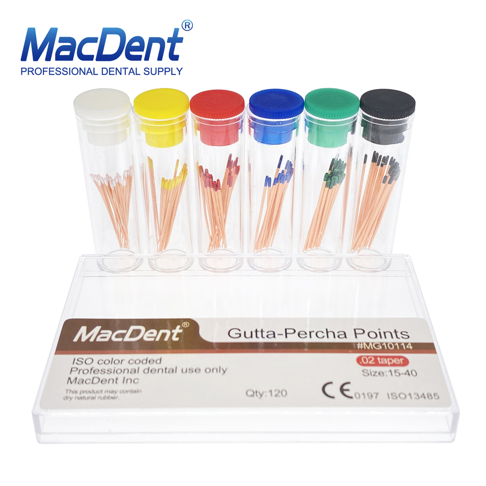 MacDent Dental Endo Gutta Percha Points/Absorbent Paper Points Taper 0.02/0.04/0.06