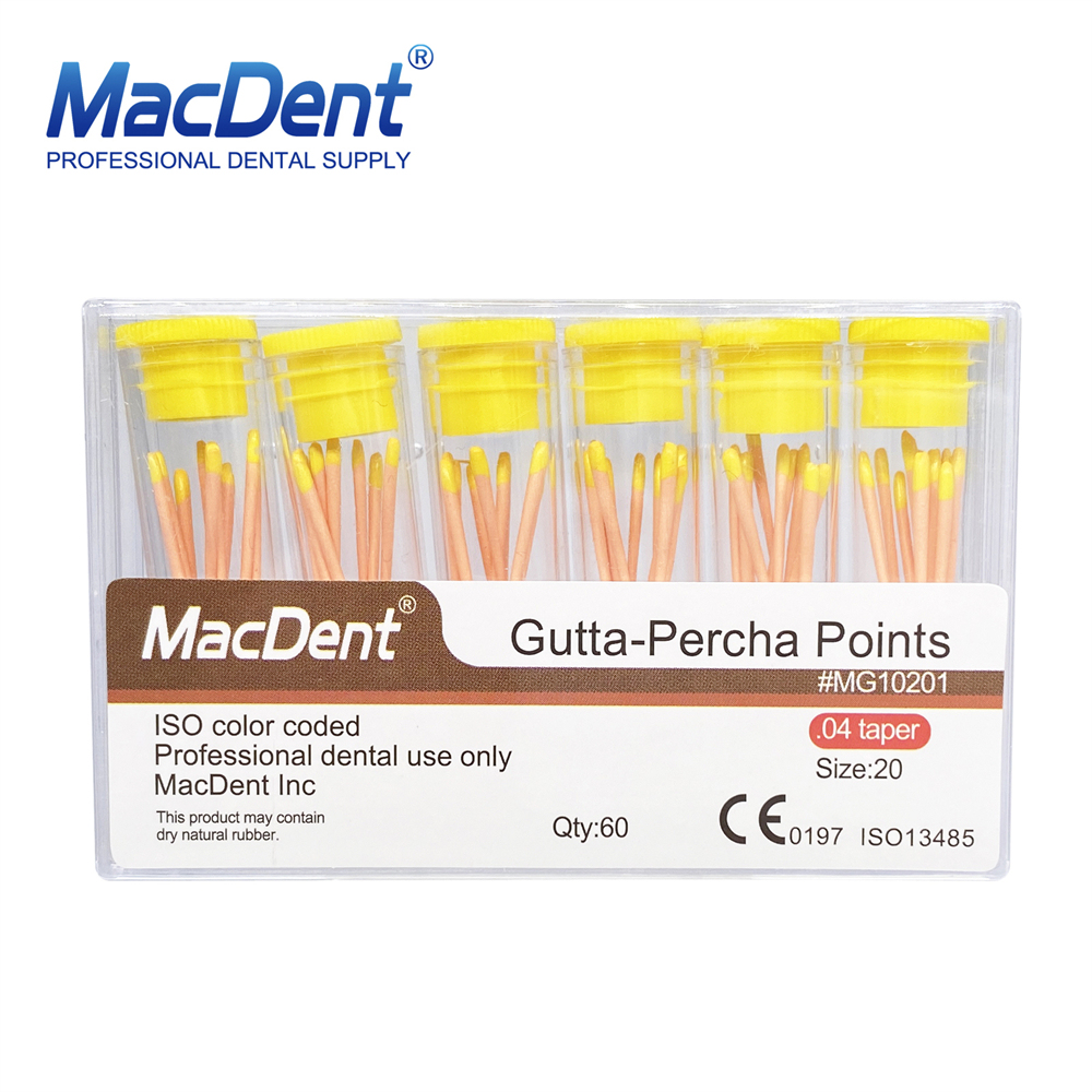 MacDent Dental Endo Gutta Percha Points/Absorbent Paper Points Taper 0.02/0.04/0.06