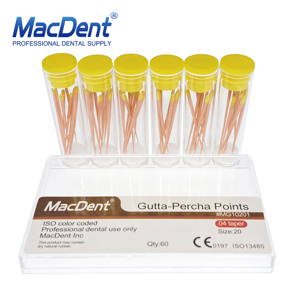 MacDent Dental Endo Gutta Percha Points/Absorbent Paper Points Taper 0.02/0.04/0.06