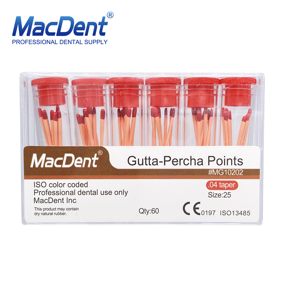 MacDent Dental Endo Gutta Percha Points/Absorbent Paper Points Taper 0.02/0.04/0.06