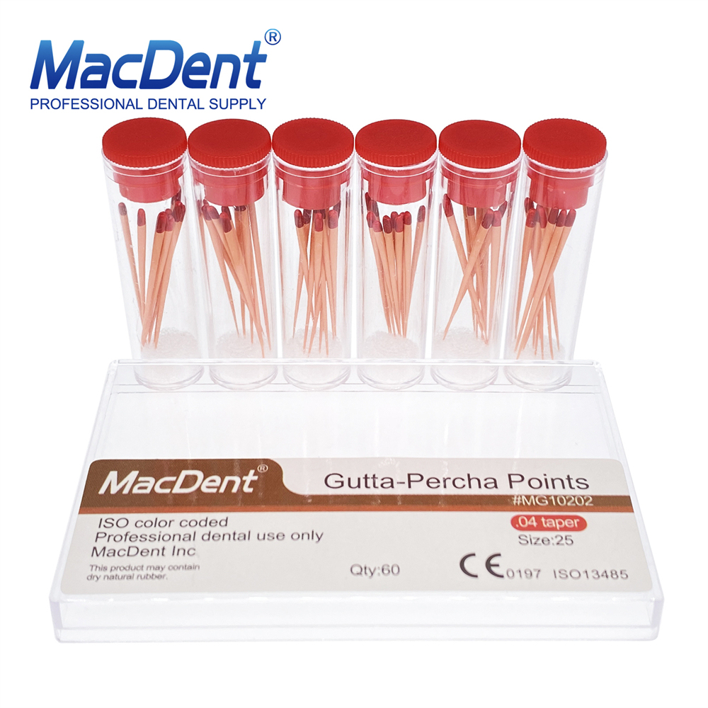 MacDent Dental Endo Gutta Percha Points/Absorbent Paper Points Taper 0.02/0.04/0.06