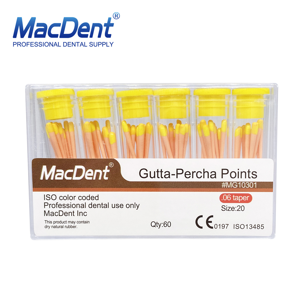 MacDent Dental Endo Gutta Percha Points/Absorbent Paper Points Taper 0.02/0.04/0.06