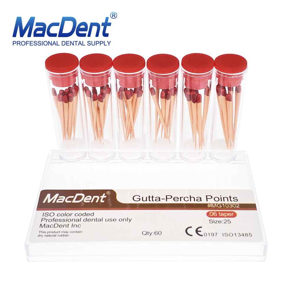 MacDent Dental Endo Gutta Percha Points/Absorbent Paper Points Taper 0.02/0.04/0.06