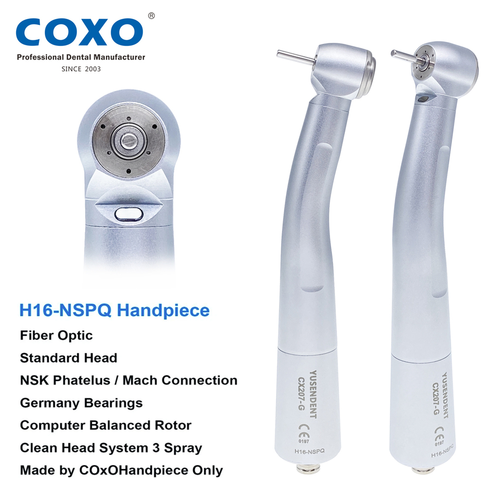 COXO YUSENDENT CX207-G H16 Fiber Optic LED High Speed Handpiece Turbine