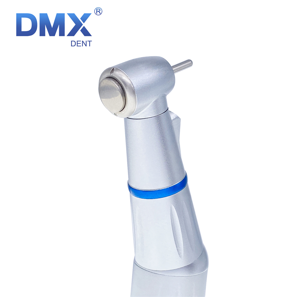 DMXDENT Dental LED E-Generator Low Speed Contra Angle Handpiece Push button fit 1.6 /2.35mm Burs