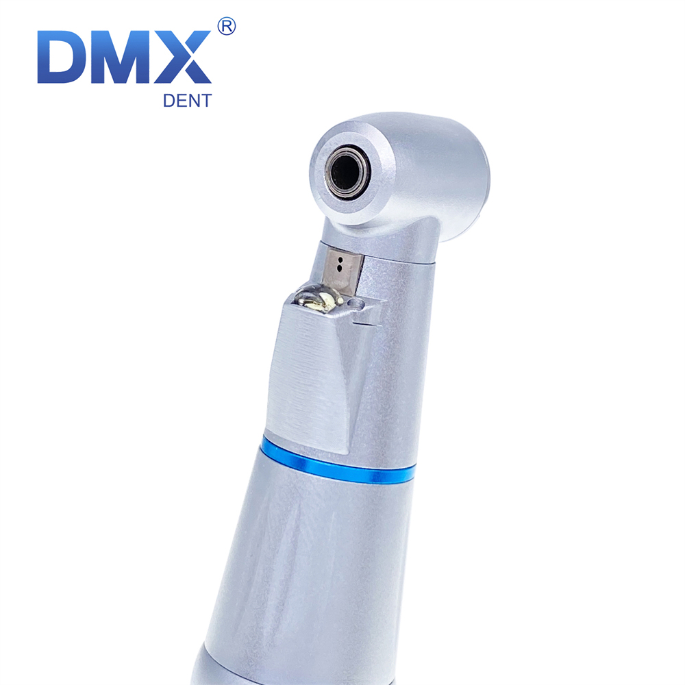 DMXDENT Dental LED E-Generator Low Speed Contra Angle Handpiece Push button fit 1.6 /2.35mm Burs