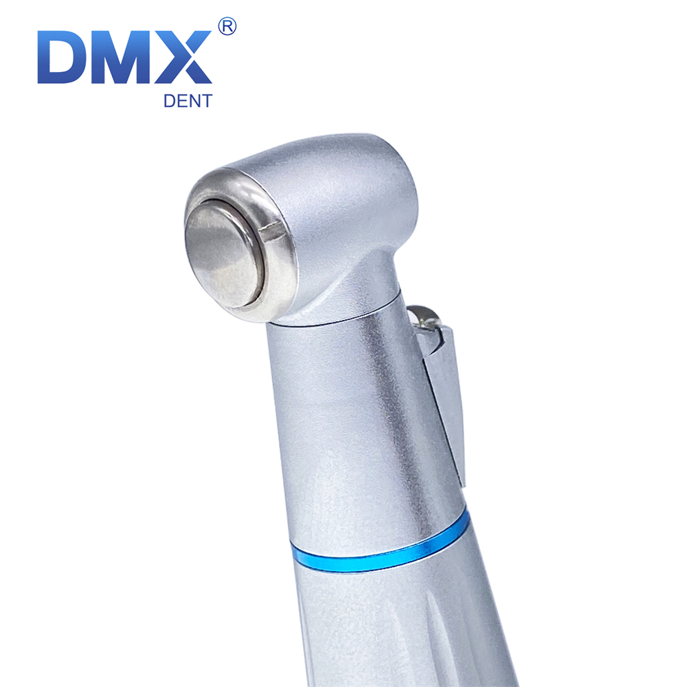 DMXDENT Dental LED E-Generator Low Speed Contra Angle Handpiece Push button fit 1.6 /2.35mm Burs