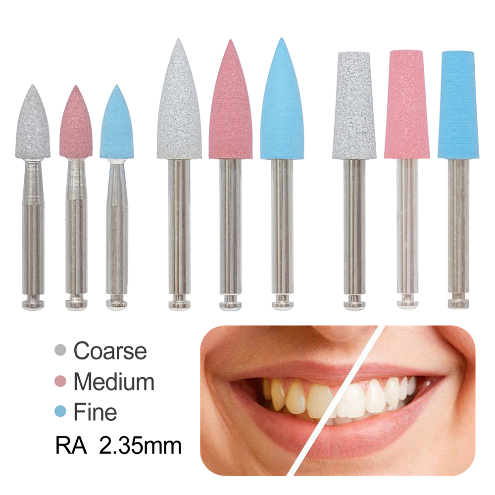 10pcs Dental Composite Polishing Finishing Burs Silicone Polishers RA 2.35mm