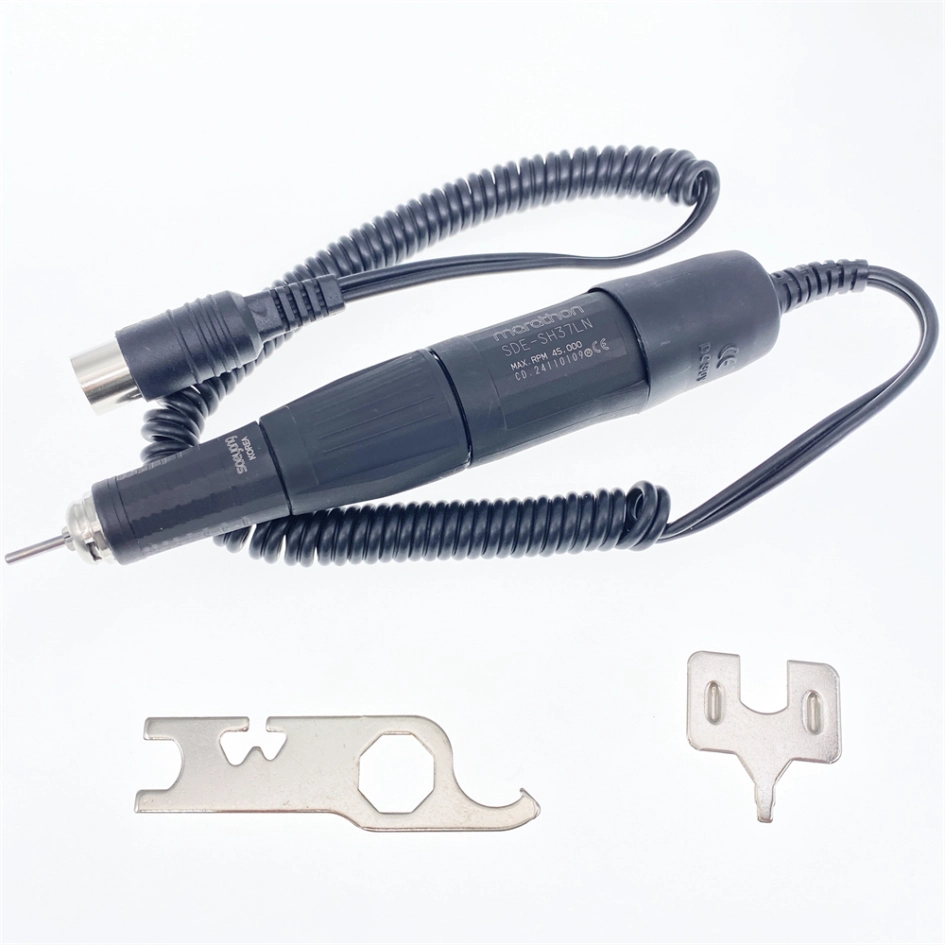 SuperDental Micromotor Machine Kit – 204+102L Handpiece, 35,000 RPM, For Nail, Jewelry, Craft Polishing (220V/110V, 65W)