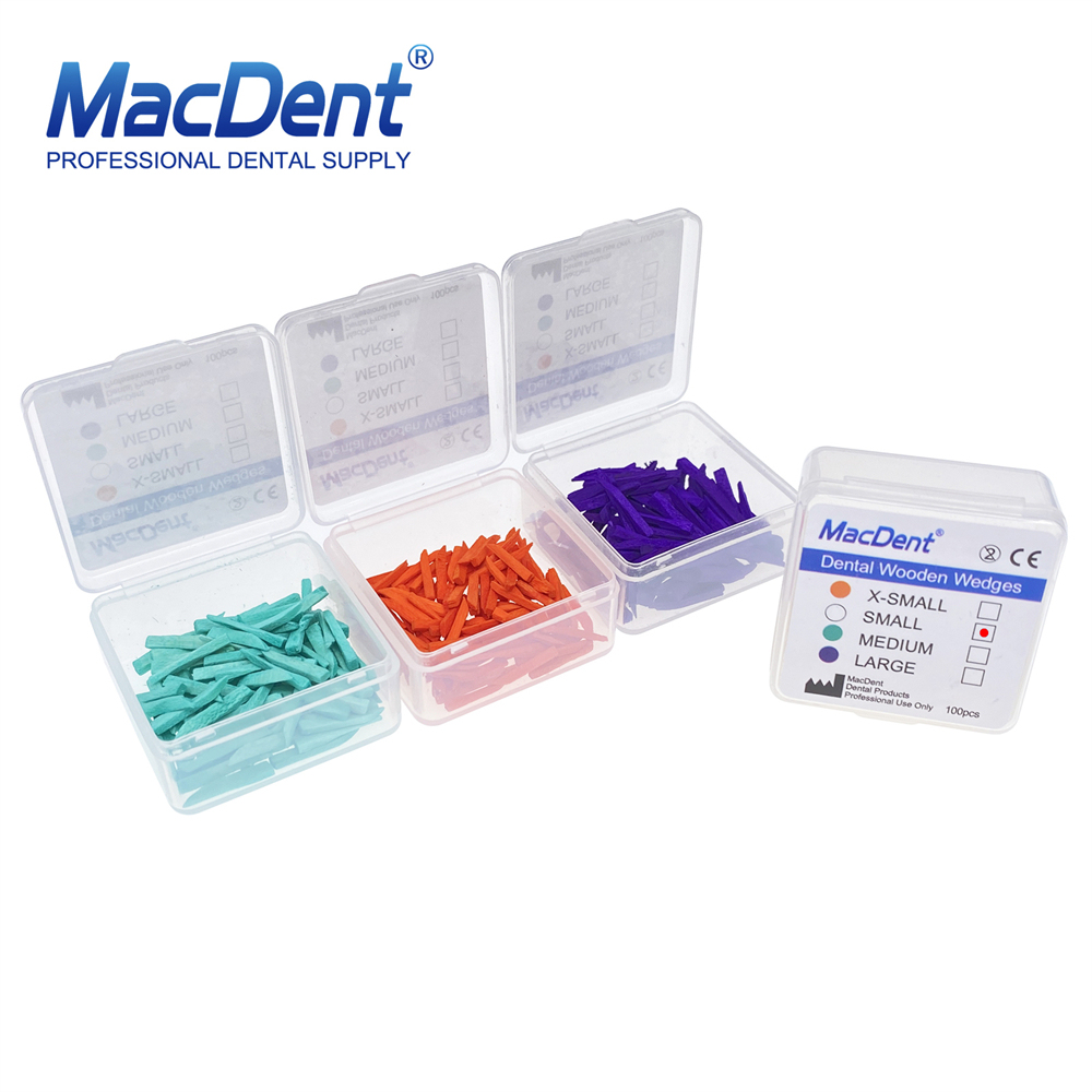Dental Interdental Composite Contoured Wood Wooden Wedges Matrices 100Pcs/Box