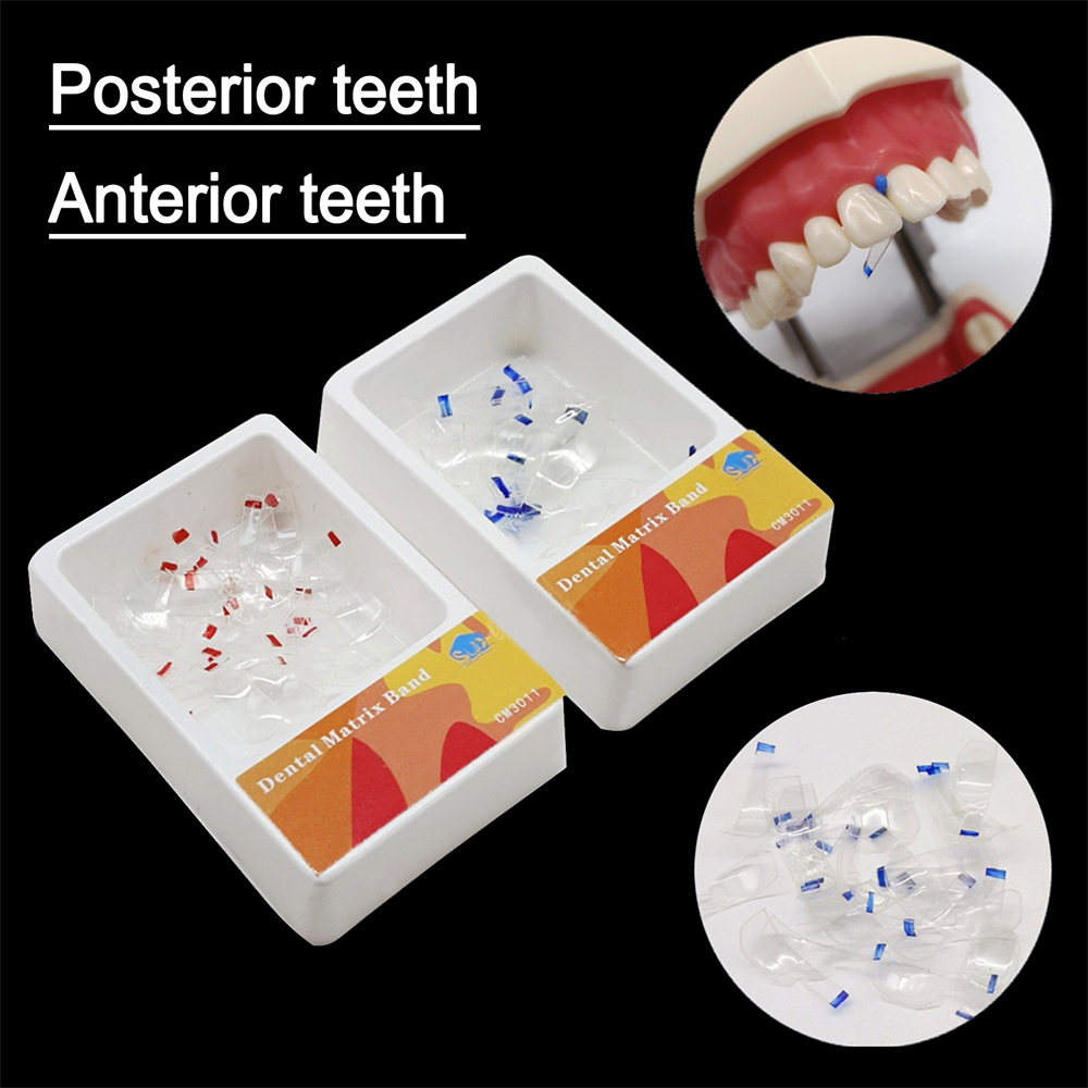 30Pcs Dental Clear Sectional Contoured Matrices Matrix for Anterior/Posterior