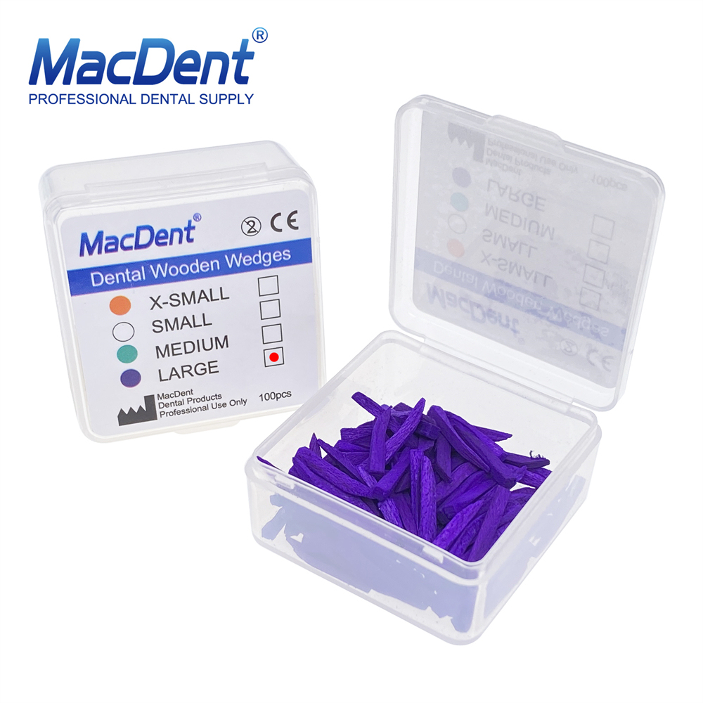 Dental Interdental Composite Contoured Wood Wooden Wedges Matrices 100Pcs/Box