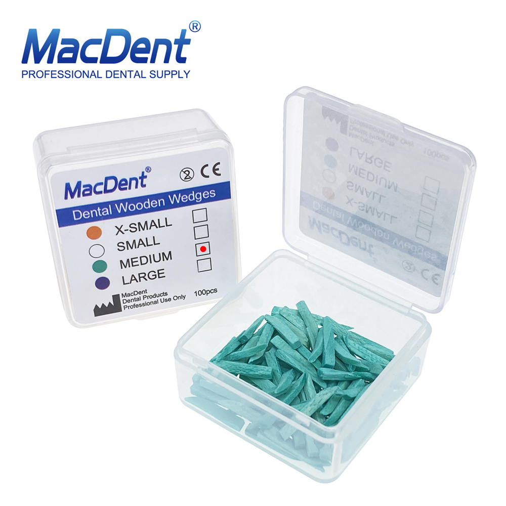 Dental Interdental Composite Contoured Wood Wooden Wedges Matrices 100Pcs/Box