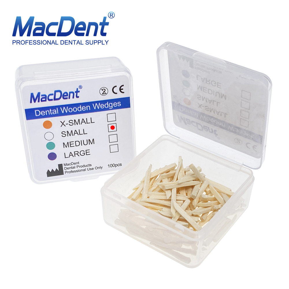 Dental Interdental Composite Contoured Wood Wooden Wedges Matrices 100Pcs/Box