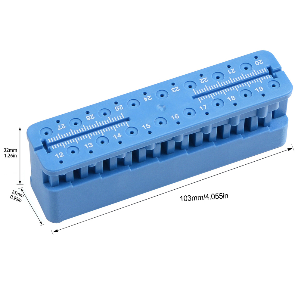 Dental Endo Measuring Block Endodontic File Holder Measuring Ruler Autoclavable