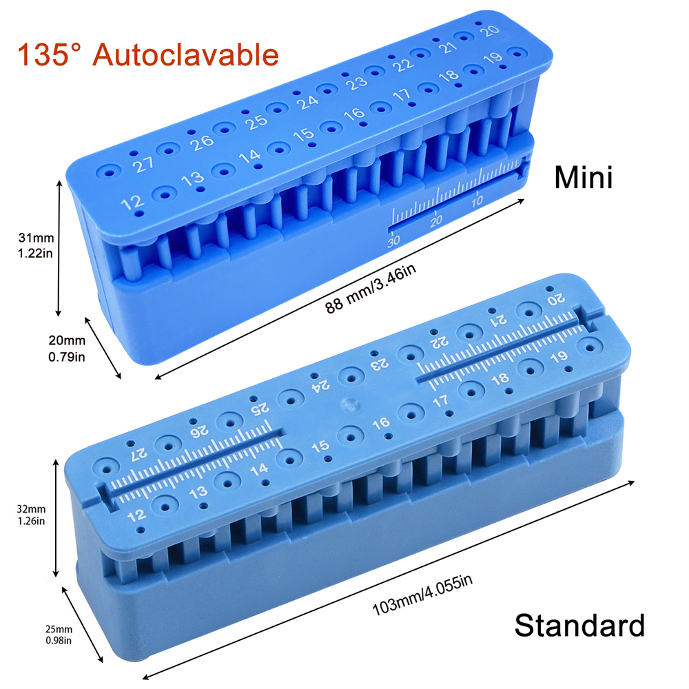 Dental Endo Measuring Block Endodontic File Holder Measuring Ruler Autoclavable