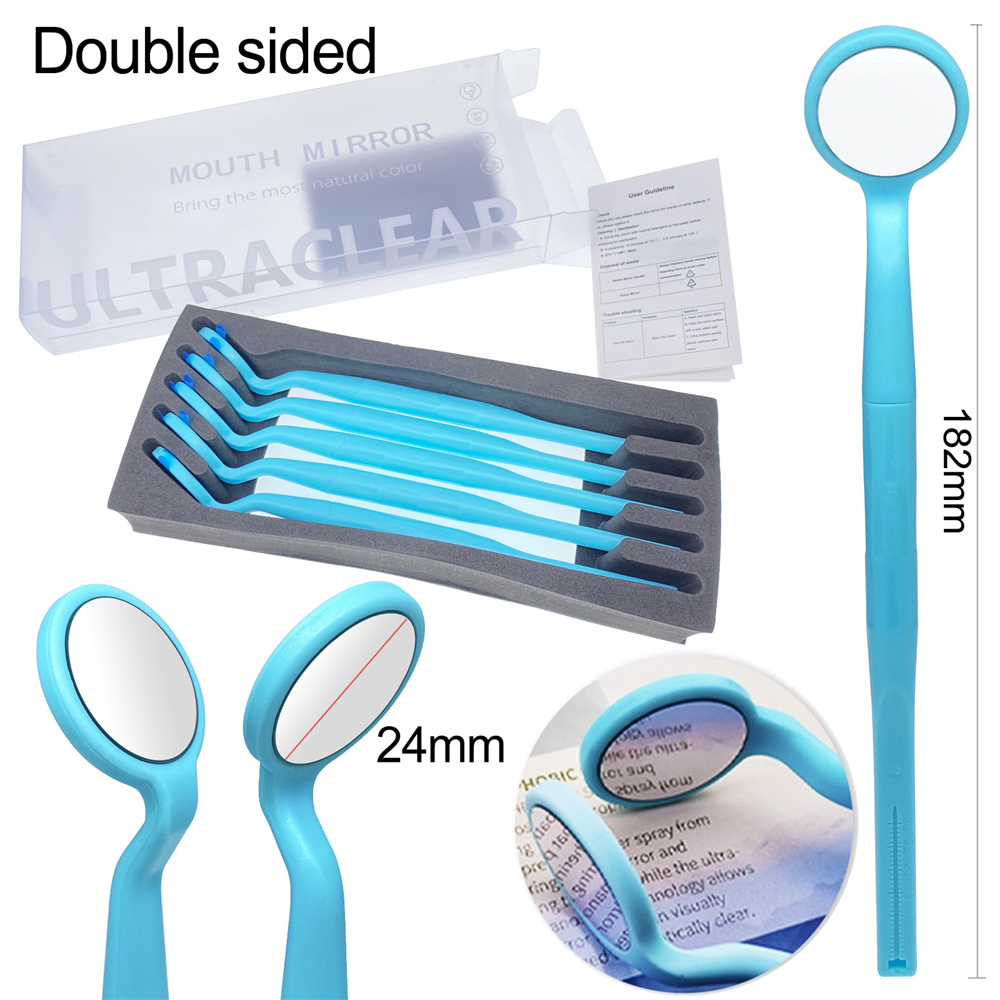 5PCS Dental Single/Double Sided Anti-fog Mouth Mirror Oral Mirrors