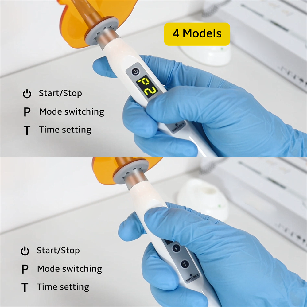 Dental 1 Second Curing Wireless LED Curing Light Lamp 2500mw/c㎡